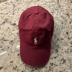 Polo Ralph Lauren dad cap maroon red